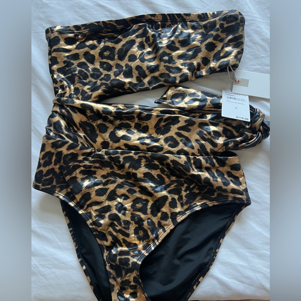 Good American Animal Print One Piece Swimsuit